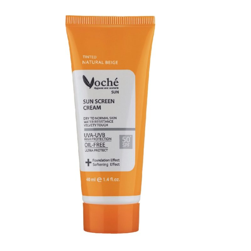 کرم ضد آفتاب مناسب پوست خشک spf+50 بژ طبیعی وچه